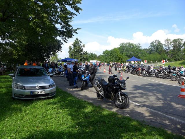 Laut und viel besucht: der Mototrradfahrer-Treff auf der Platte bei Löwenstein. 