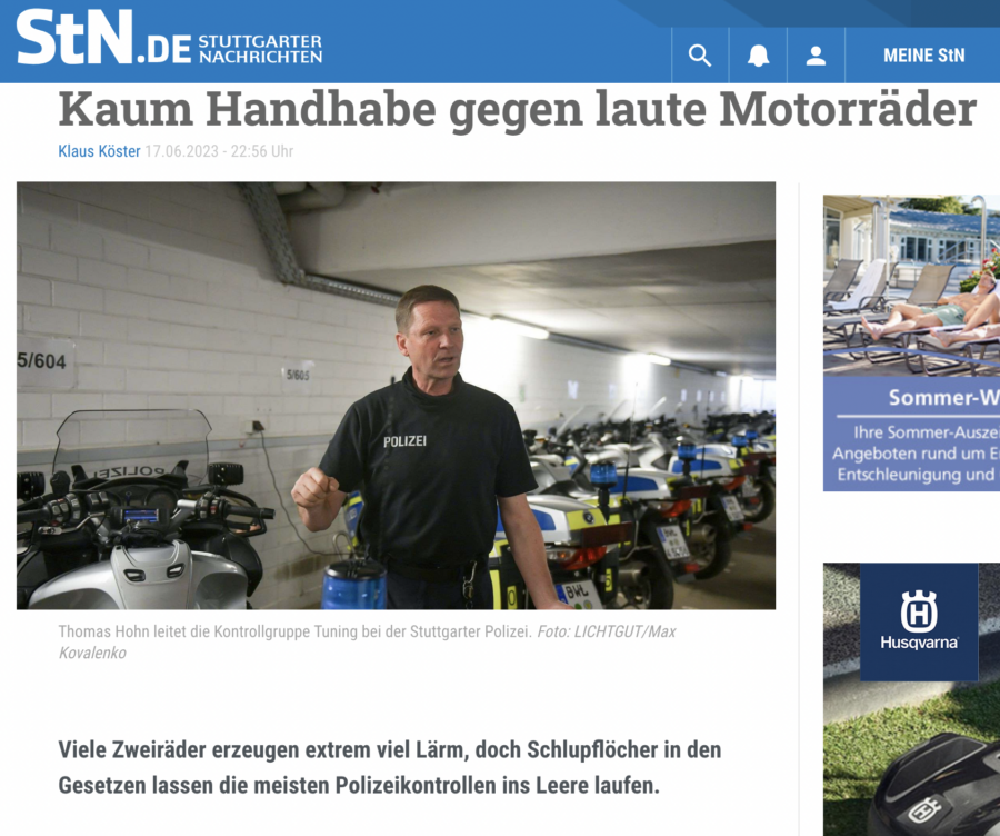 Ausriss aus den Stuttgarter Nachrichten vom 19.6.2023